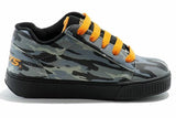 Heelys Boy's Straight Up Fashion Skate Sneakers Shoes (6 - Big Kid, Grey-Orange Camo)