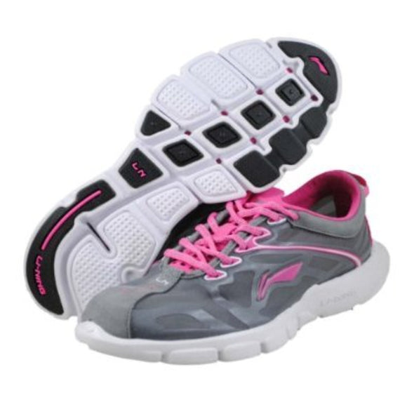 Li ning Womens ARBG082-3C Grey Gray Pink running shoes Model ARBG082 3