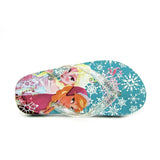Disney Characters Cute Elsa And Anna Frozen Slippers,Blue-White,11-12