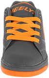 Heelys Propel Skate Shoe (Toddler-Little Kid-Big Kid), Grey-Orange, 4 M US Big Kid