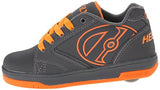 Heelys Propel Skate Shoe (Toddler-Little Kid-Big Kid), Grey-Orange, 4 M US Big Kid