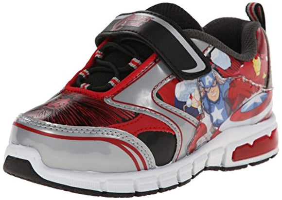 Favorite Characters Boy's Avengers(tm) 1AVS911 Athletic Sneaker (Toddler-Little Kids) White-Black-Red Sneaker 9 Toddler M