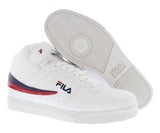 Fila Men's Vulc 13 White-Silver-Gum High Top Fashion Sneakers, 12 D(M) US