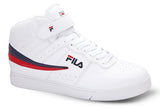 Fila Men's Vulc 13 White-Silver-Gum High Top Fashion Sneakers, 12 D(M) US