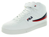 Fila Men's Vulc 13 White-Silver-Gum High Top Fashion Sneakers, 12 D(M) US