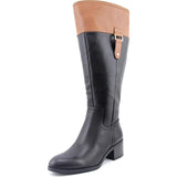 Franco Sarto Women's Lizbeth Wide Calf Black-Brown Boot 6.5 M