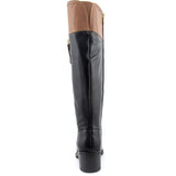 Franco Sarto Women's Lizbeth Wide Calf Black-Brown Boot 6.5 M