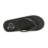 143 Girl Women Zada Thong Sandals, Black, Size 9.0