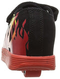 Heelys Spiffy Canvas Sneaker (Little Kid-Big Kid), Black-Red Flames, 12 M US Little Kid