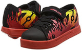 Heelys Spiffy Canvas Sneaker (Little Kid-Big Kid), Black-Red Flames, 13 M US Little Kid