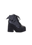 Iron Fist Bat Wing Boot Women's Black Shoes