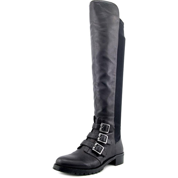 Vince Camuto Jayce Women Round Toe Leather Black Knee High Boot