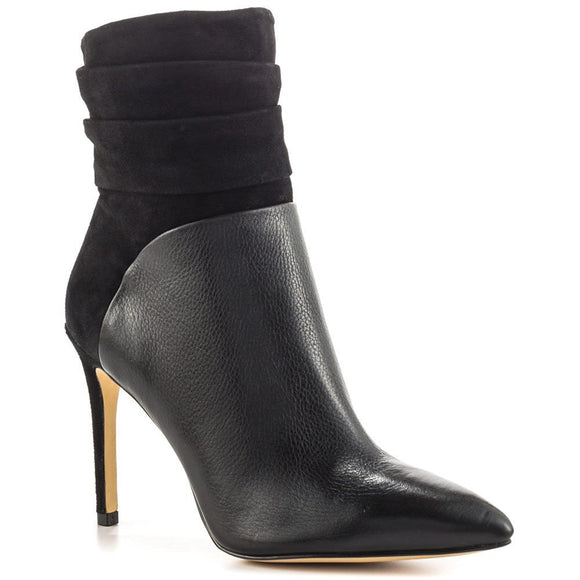 Guess Vvidlet Women Pointed Toe Leather Black Ankle Boot
