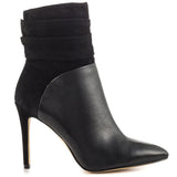 Guess Vvidlet Women Pointed Toe Leather Black Ankle Boot