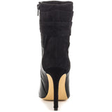 Guess Vvidlet Women Pointed Toe Leather Black Ankle Boot