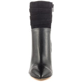 Guess Vvidlet Women Pointed Toe Leather Black Ankle Boot