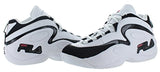 Fila Men's 97 White-Black-Filared Hightop Basketball Shoes (9.5)