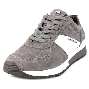 Michael Kors Allie Trainer Womens Steel Grey Suede Fashion Sneakers