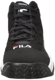 Fila Men's MB Fashion Sneaker, Black-White-Fila Red, 8.5 M US