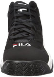 Fila Men's MB Fashion Sneaker, Black-White-Fila Red, 8 M US