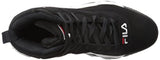 Fila Men's MB Fashion Sneaker, Black-White-Fila Red, 8 M US