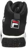 Fila Men's MB Fashion Sneaker, Black-White-Fila Red, 11 M US
