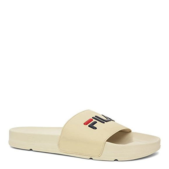 Fila Men's Drifter Cream-Navy-Red Slides Sandals Shoes Sz: 8