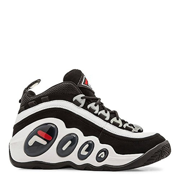 Fila Men's Bubbles Hightop White-Black-Red Basketball Shoes