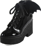 Iron Fist - Womens Bat Wing Patent Boot