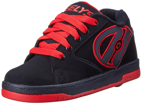 Heelys Men's Propel 2.0 Black Black Red Roller Skate Shoes Sneakers
