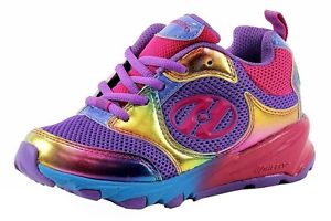 Heelys Race Girl's Shoe - Purple- Rainbow Women's Size 7